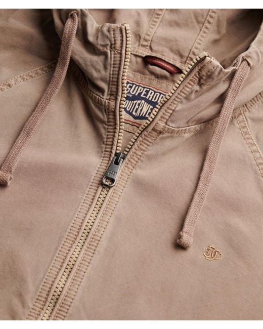Superdry Brown & Co Hooded Washed Twill Jacket for men