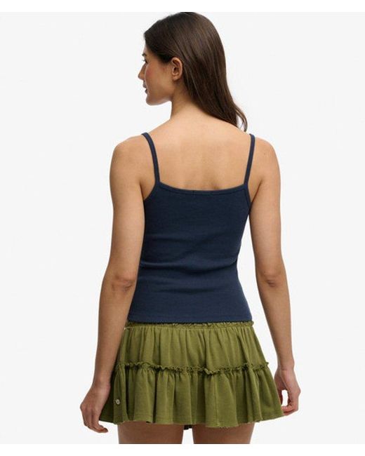 Superdry Blue & Co Athletic Essentials Graphic Print Cami Top