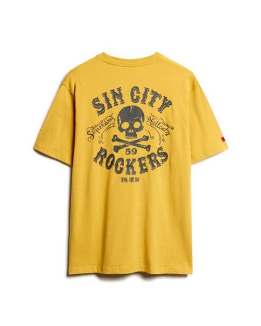 Superdry Yellow & Co Oversized Lo-fi Punk Graphic T-shirt