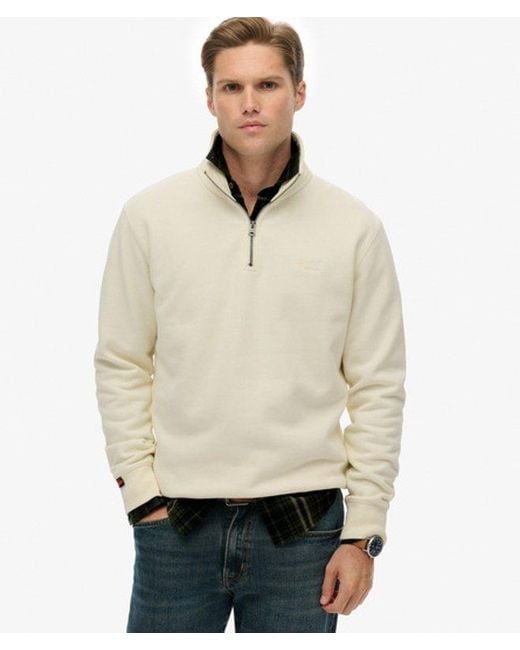 Superdry White & Co Essential Logo Half Zip for men