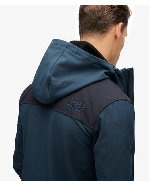 Superdry Blue & Co Hooded Soft Shell Trekker Jacket for men