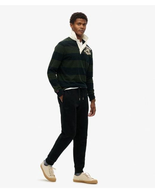 Superdry Black & Co Slim Fit Embroidered Logo Essential joggers for men