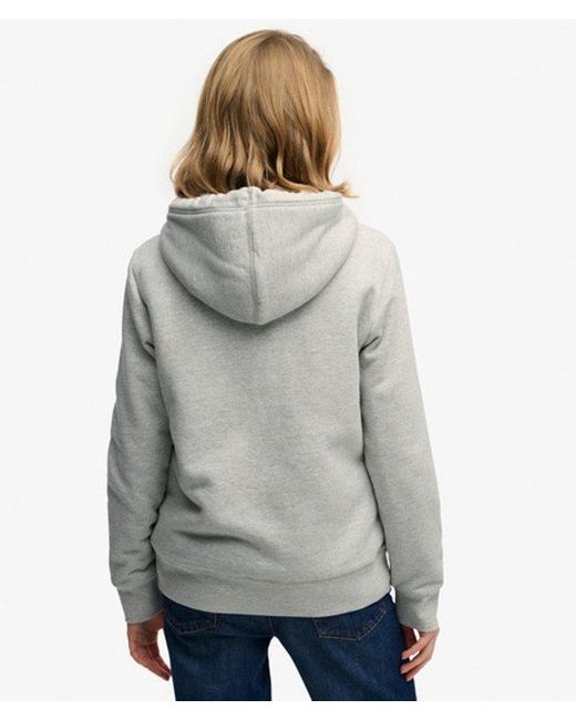 Superdry Gray & Co Essential Borg Lined Zip Hoodie