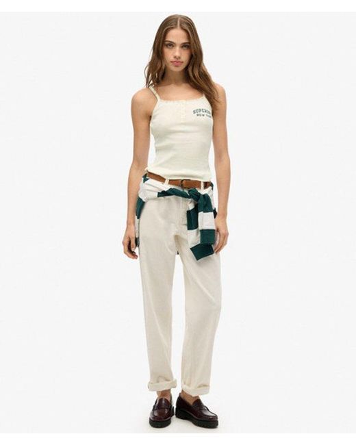 Superdry White & Co Classic Graphic Print Cotton Cami Top