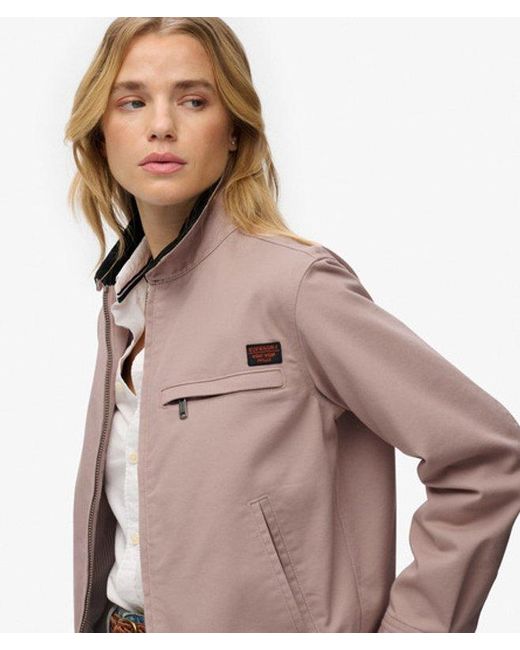 Superdry Pink & Co Cord Collar Ranch Jacket