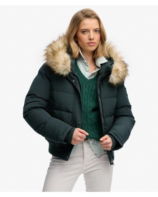 Superdry Green & Co Everest Hooded Bomber Jacket