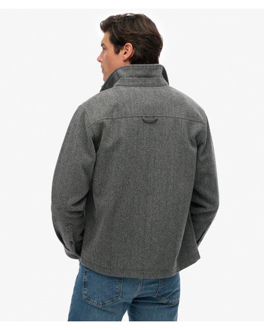 Superdry Gray & Co The Merchant Store - Herringbone Overshirt for men