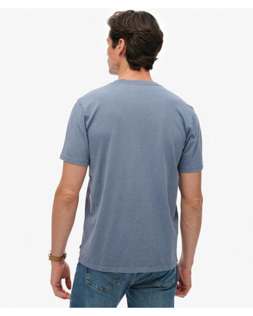 Superdry Blue & Co Micro Logo T-shirt for men