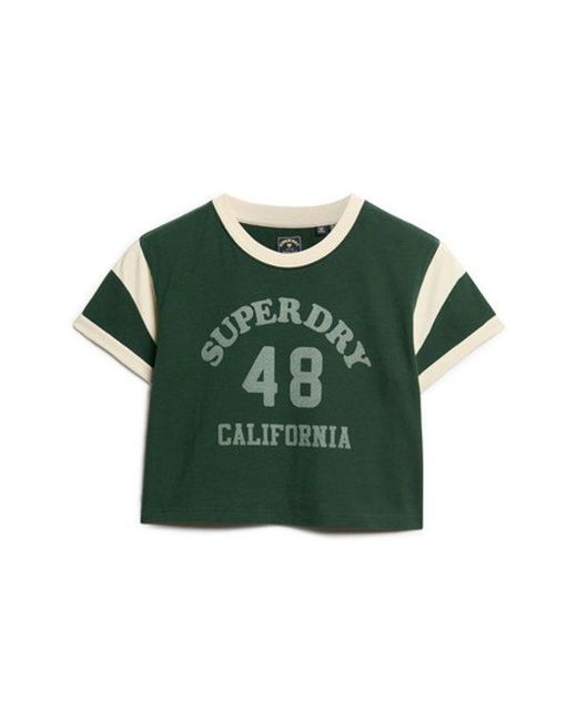Superdry Green & Co Athletic Essentials Graphic Ringer T-shirt