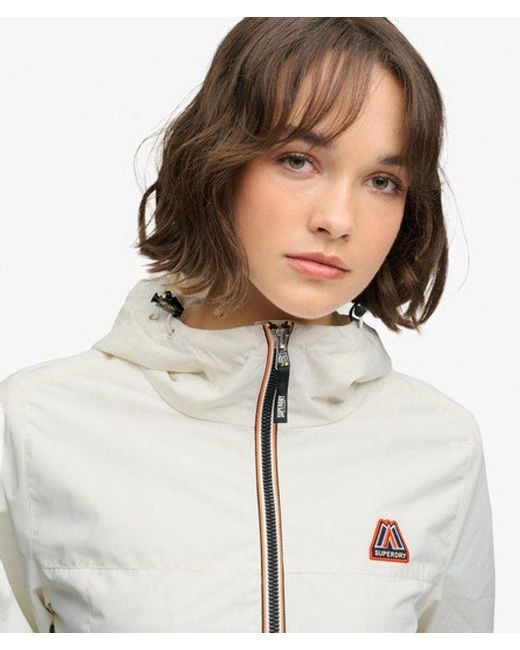 Superdry White Essential Tri Windbreaker Jacket