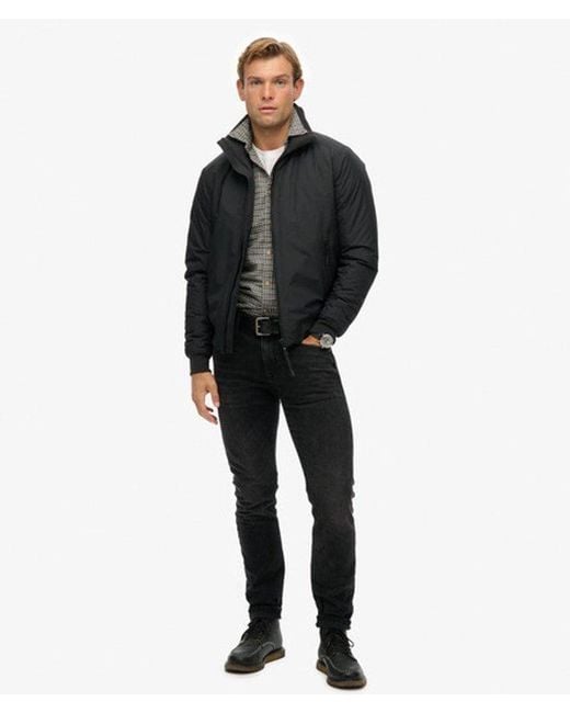 Superdry Black City Harrington Jacket for men