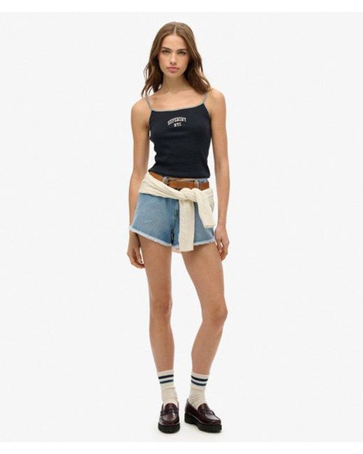 Superdry Black Athletic Essentials Cami Top