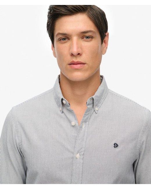 Superdry Gray & Co Classic Oxford Long Sleeve Shirt for men