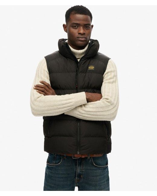 Superdry Black & Co Sports Puffer Gilet for men
