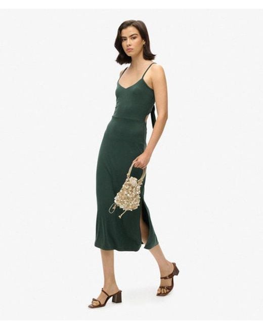 Superdry Green & Co Modal Jersey Open Back Dress