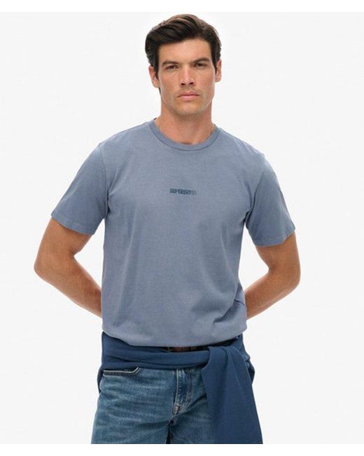 Superdry Blue & Co Micro Logo T-shirt for men