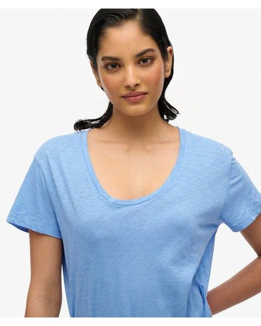 Superdry Blue & Co Slub Midi Wrap Dress