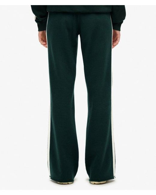 Superdry Green Athletic Stripe Flare joggers