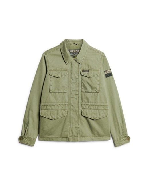 Superdry Green & Co Ladies Classic Logo Patch Military M65 Jacket