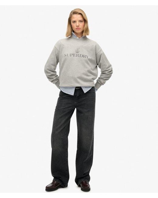 Superdry Gray & Co British Design Relaxed Crew Sweatshirt