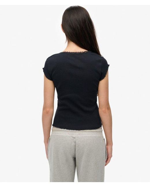 Superdry Black & Co Athletic Essentials Square Neck Top