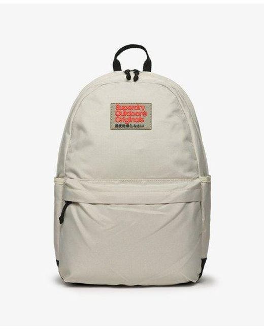Superdry Ladies Classic Logo Badge Montana Backpack in White Lyst UK