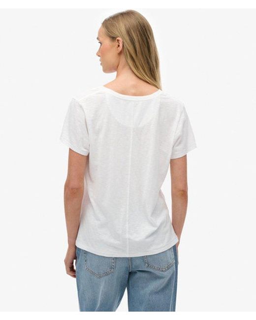 Superdry Gray & Co Studios Slub Embroidered T-shirt