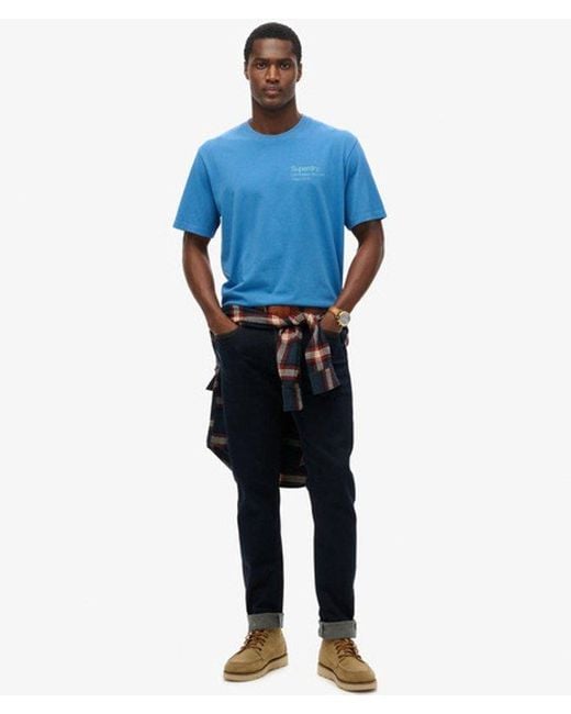 Superdry Blue & Co Core Logo City T-shirt for men