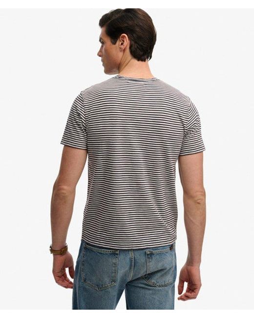 Superdry Gray & Co Classic Essential Stripe T-shirt for men