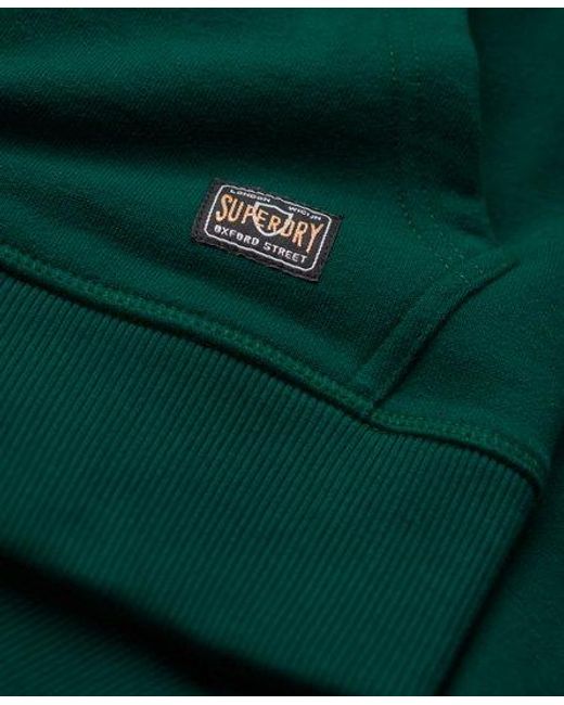 Superdry Green Classic College Script Hoodie for men