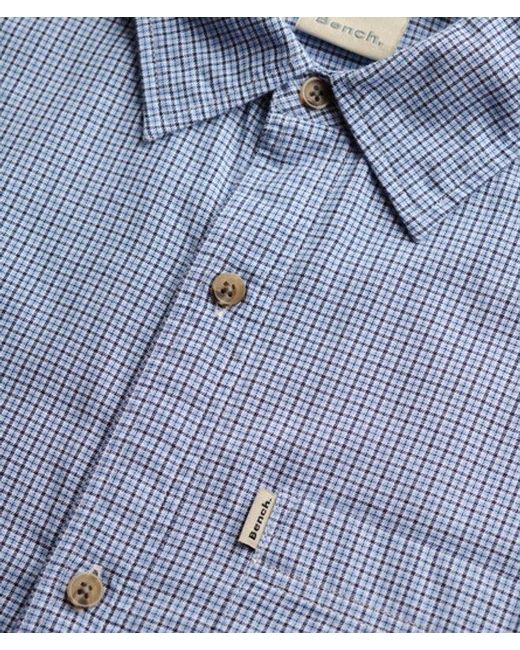 Superdry Gray Bench X & Co Bench Skater Check Short Sleeves Shirt for men