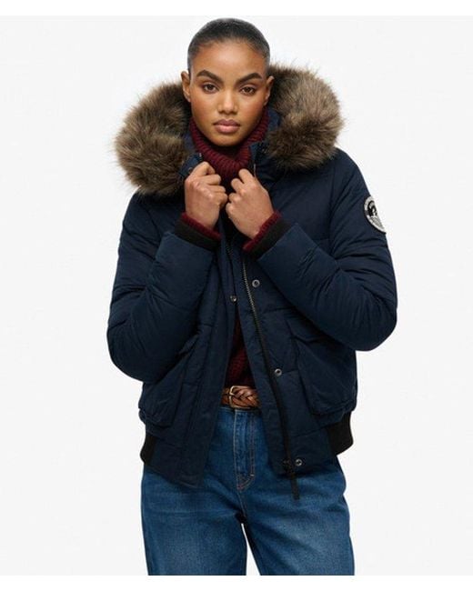 Femme Blouson Bomber Everest Ella Taille Superdry en coloris Blue