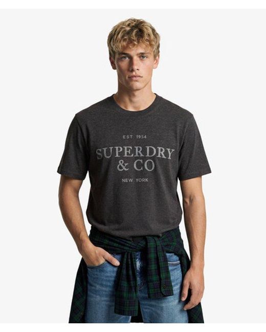 Superdry Black 1954 Company Relaxed T-shirt for men