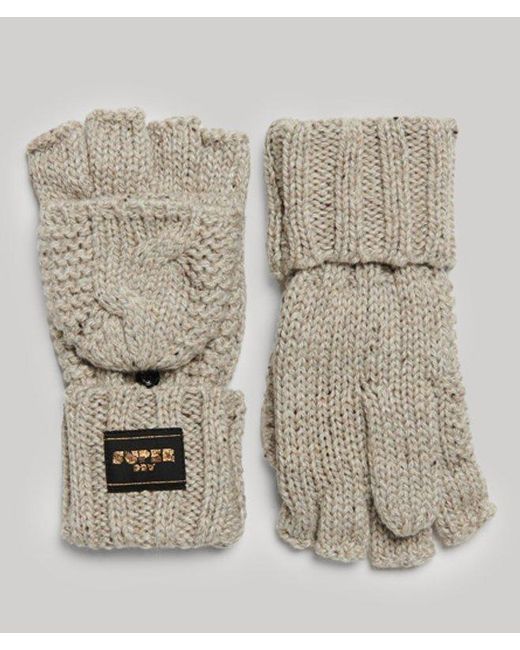 Superdry Natural & Co Classic Cable Knit Gloves