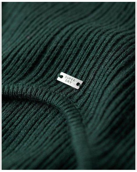 Superdry Green Backless Knitted Midi Dress