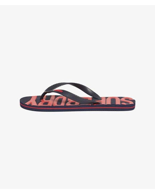 Superdry Red Vintage Vegan Flip Flops for men