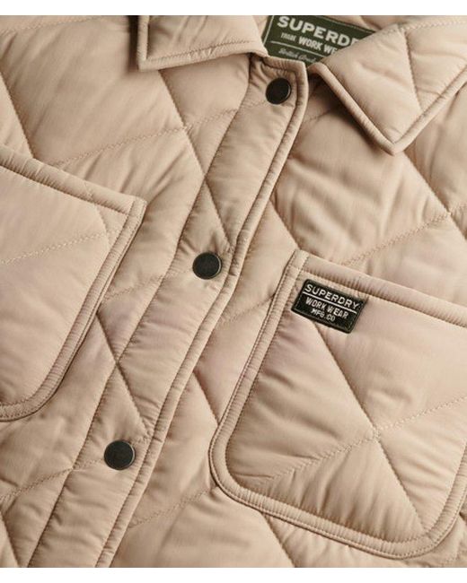 Superdry Natural Quilted Chore Liner Jacket