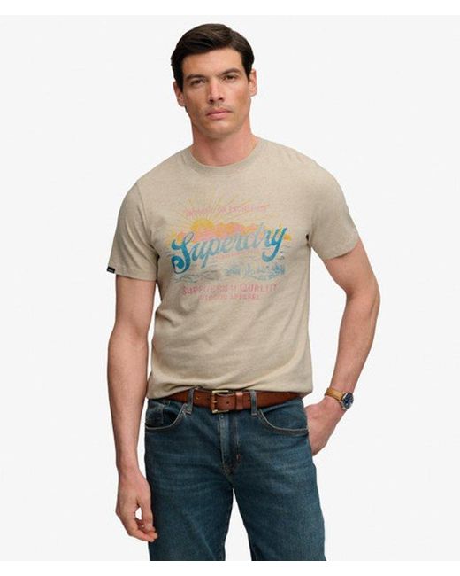 Superdry Brown & Co Outdoors Mountain Relaxed T-shirt for men