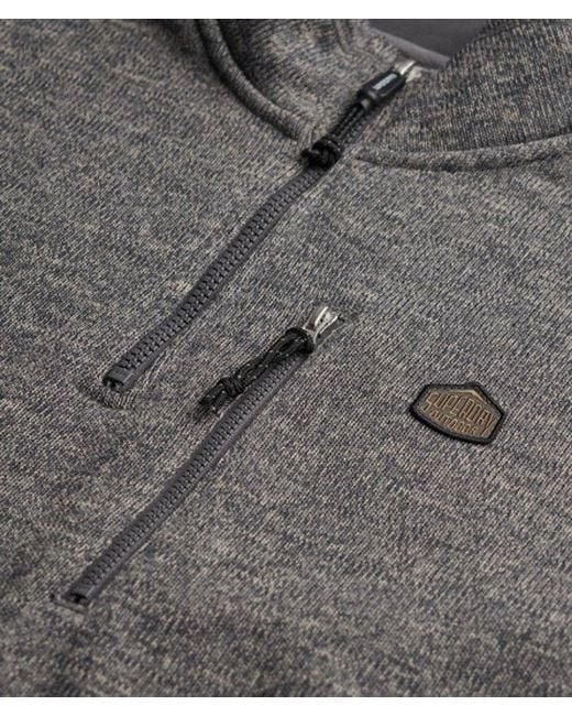Superdry Gray Storm Fleece Half Zip Jumper for men