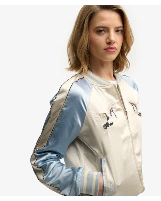 Superdry White & Co Suikajan Embroidered Bomber Jacket