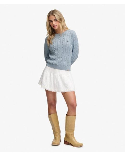 Superdry Blue & Co Essentials Cable Knit Jumper
