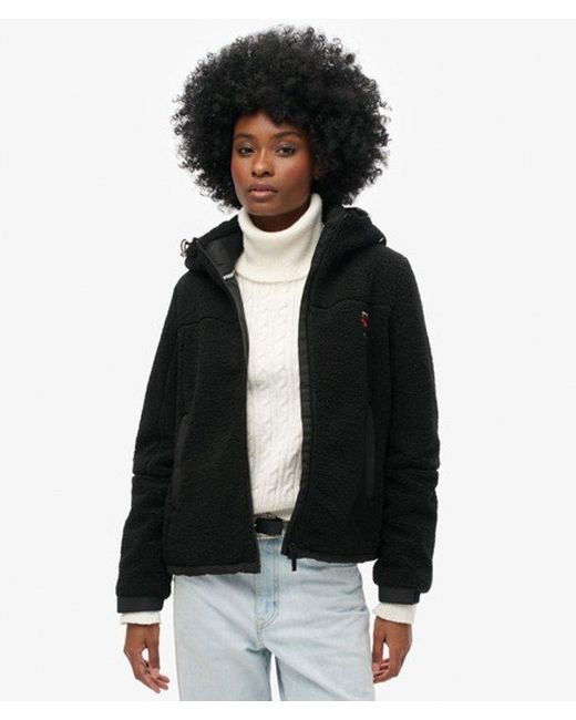 Superdry Black & Co Sherpa Fleece Trekker Jacket