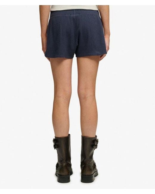 Superdry Blue & Co Athletic Essentials Waffle Retro Shorts