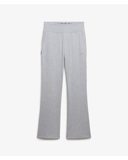 Superdry White Athletic Essentials Logo Low Rise Flare Jogger