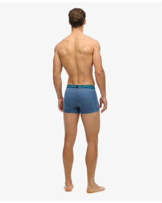 Superdry Triopak Boxers in het Blue voor heren