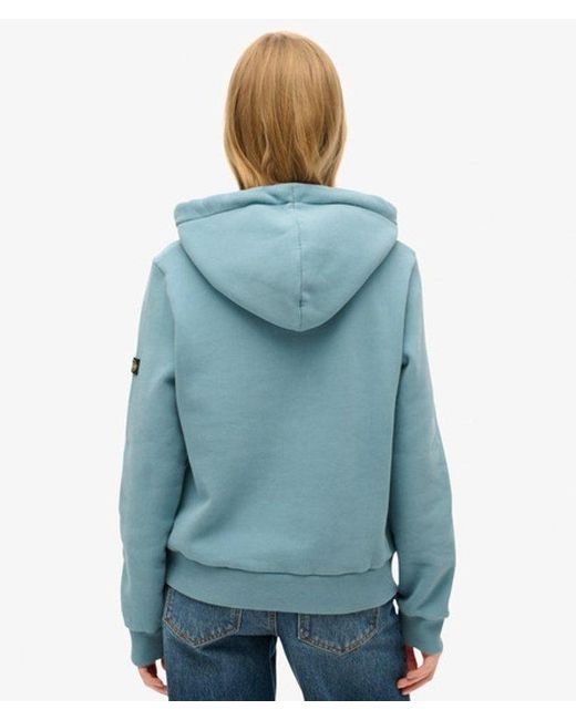 Superdry Blue & Co Embellished Vintage Logo Graphic Hoodie