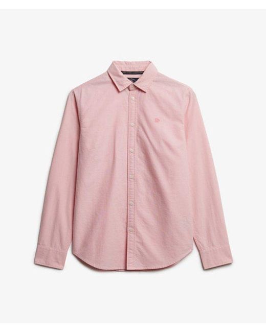 Superdry Pink & Co Slim Oxford Long Sleeve Shirt