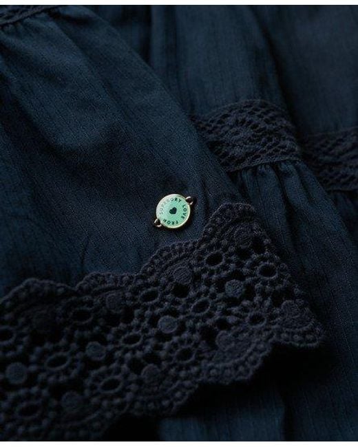 Mini jupe en dentelle mélangée ibiza Superdry en coloris Black