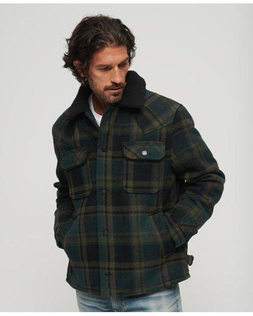 Superdry Black The Merchant Store - Wool Chore Coat for men