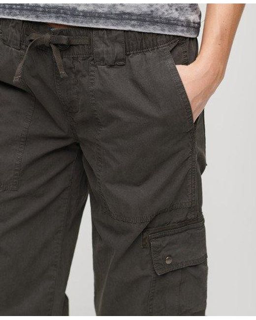 Superdry Gray Low Rise Utility Pants